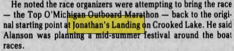 Mr. Jons (Hubs, Jonathans Landing, Just Between Friends, Shenanigans) - May 1981 Article (newer photo)
